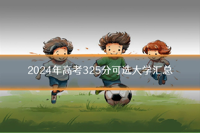 2024年高考325分可选大学汇总