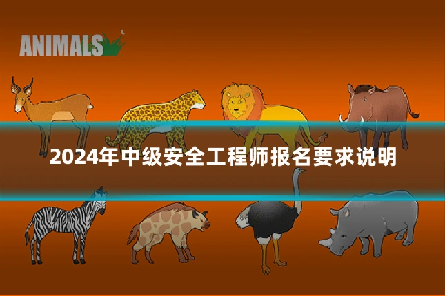 2024年中级安全工程师报名要求说明