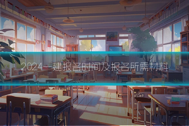 2024一建报名时间及报名所需材料
