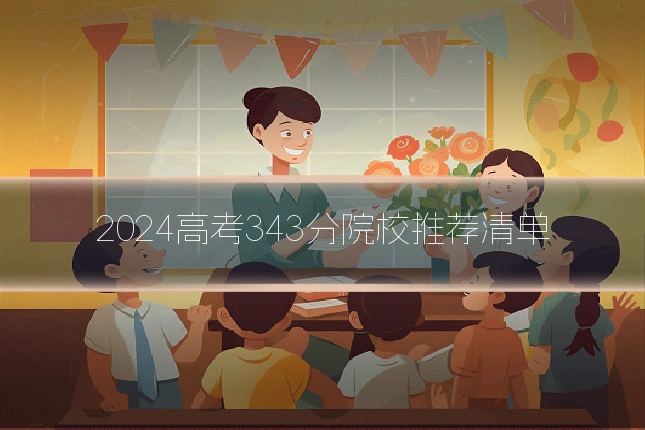 2024高考343分院校推荐清单