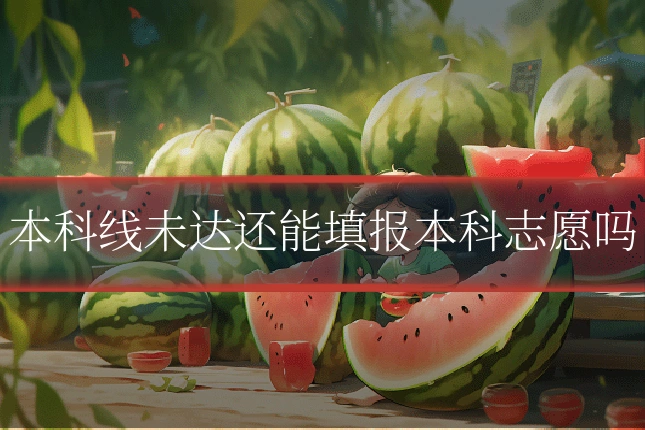 本科线未达还能填报本科志愿吗