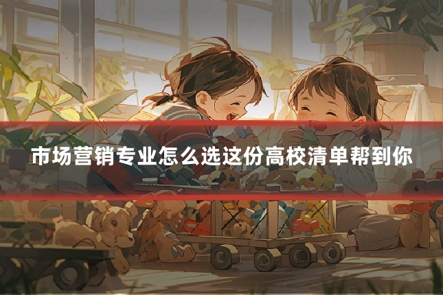 市场营销专业怎么选这份高校清单帮到你