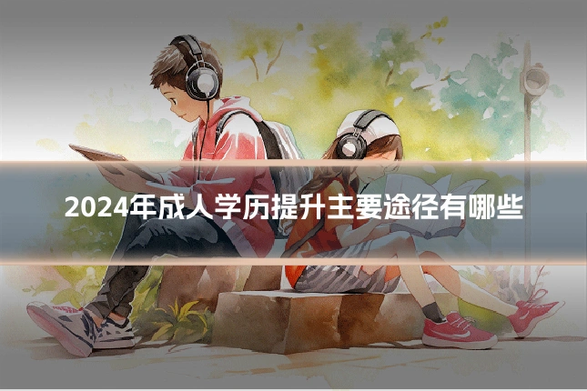 2024年成人学历提升主要途径有哪些