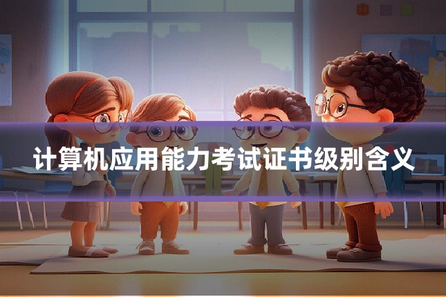 计算机应用能力考试证书级别含义