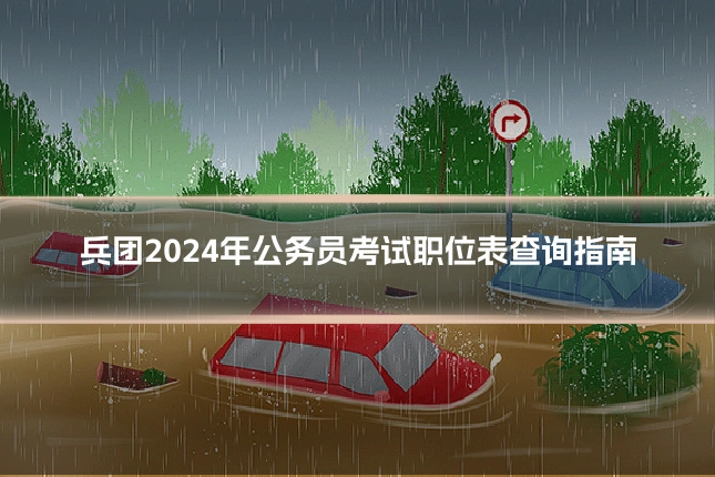 兵团2024年公务员考试职位表查询指南