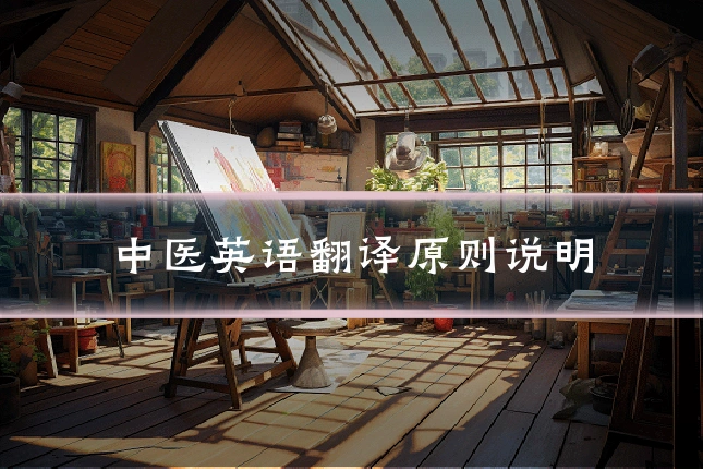 中医英语翻译原则说明