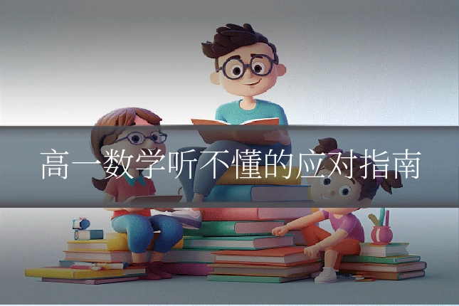 高一数学听不懂的应对指南
