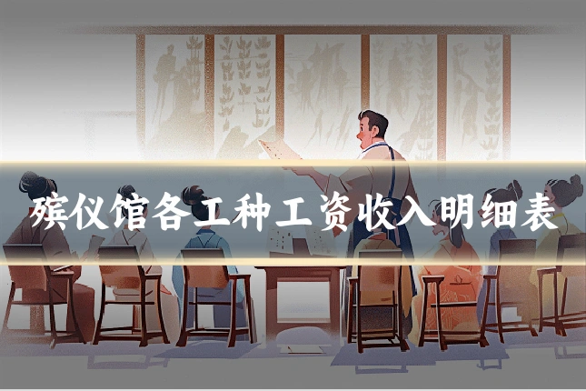 殡仪馆各工种工资收入明细表