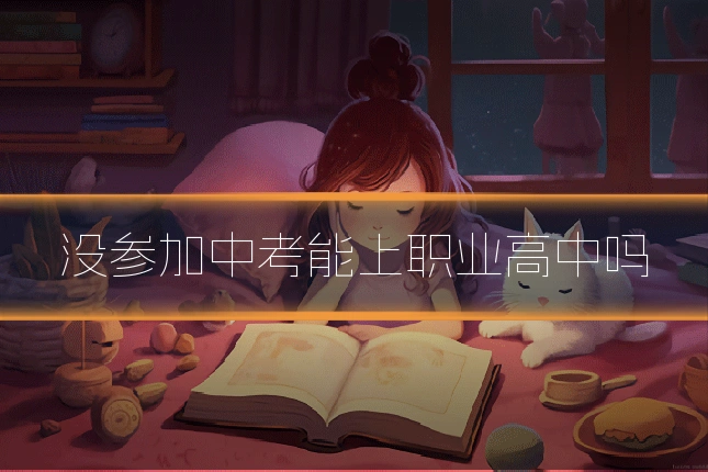 没参加中考能上职业高中吗