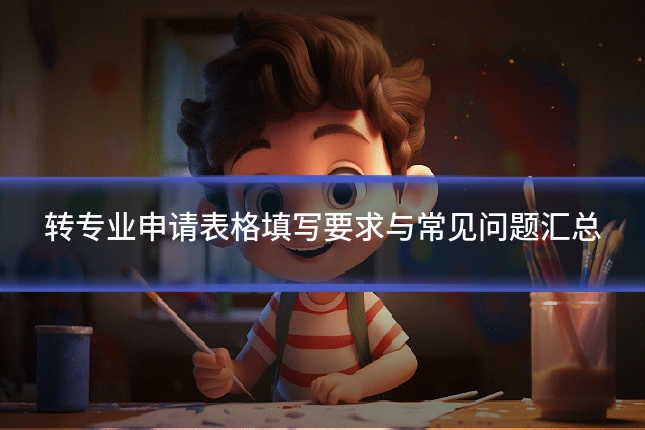 转专业申请表格填写要求与常见问题汇总