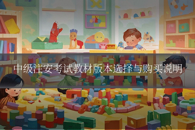 中级注安考试教材版本选择与购买说明
