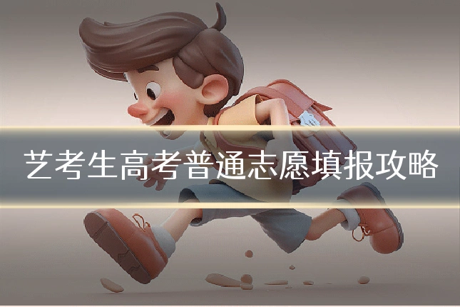 艺考生高考普通志愿填报攻略
