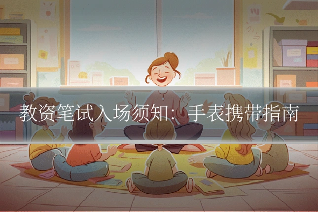 教资笔试入场须知：手表携带指南