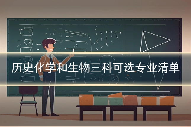 历史化学和生物三科可选专业清单