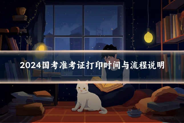 2024国考准考证打印时间与流程说明