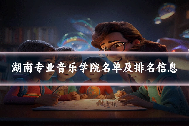 湖南专业音乐学院名单及排名信息