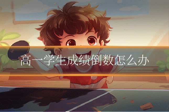 高一学生成绩倒数怎么办