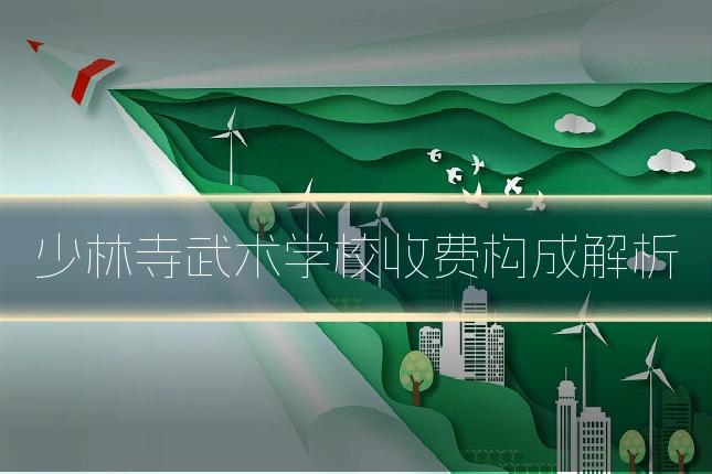 少林寺武术学校收费构成解析