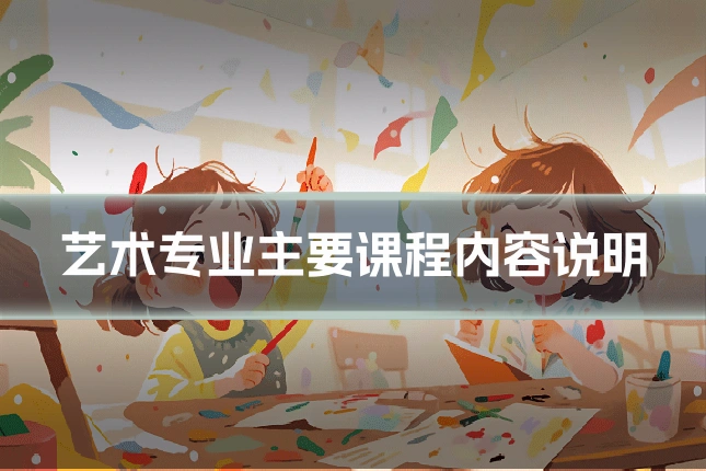 艺术专业主要课程内容说明