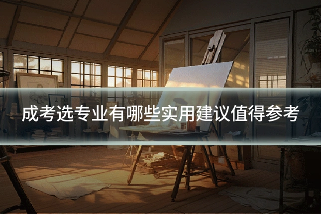 成考选专业有哪些实用建议值得参考