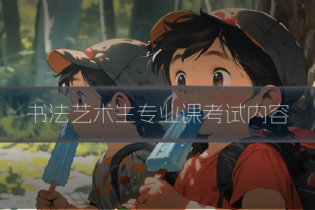书法艺术生专业课考试内容