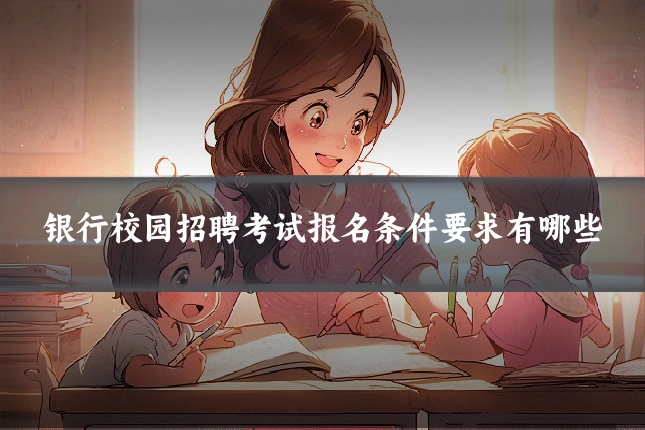 银行校园招聘考试报名条件要求有哪些