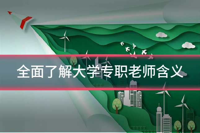 全面了解大学专职老师含义