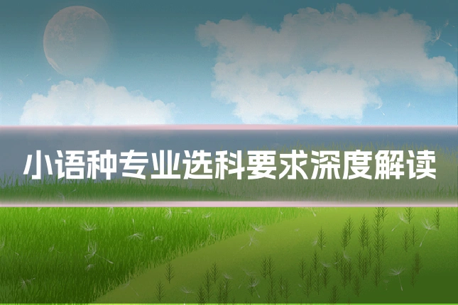 小语种专业选科要求深度解读