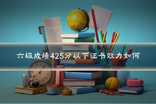 六级成绩425分以下证书效力如何
