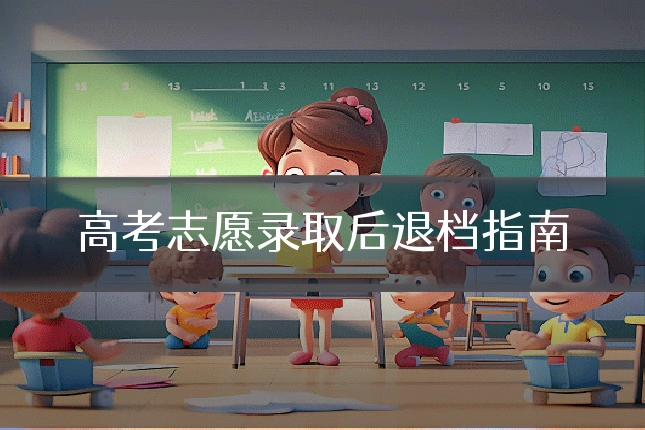 高考志愿录取后退档指南
