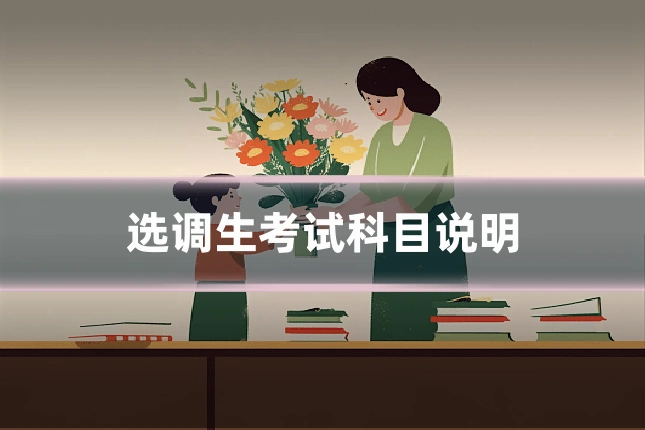 选调生考试科目说明