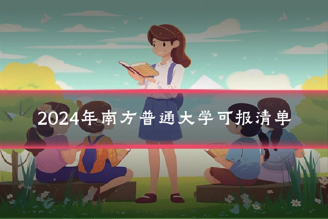 2024年南方普通大学可报清单