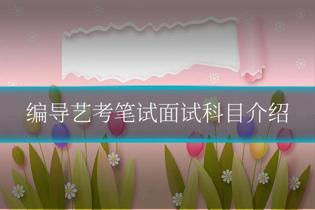 编导艺考笔试面试科目介绍