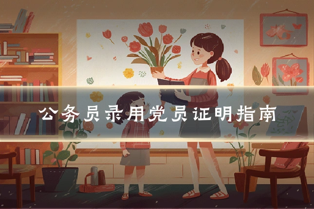 公务员录用党员证明指南