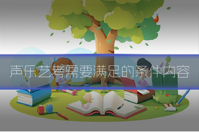 声乐艺考需要满足的条件内容