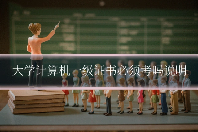 大学计算机一级证书必须考吗说明