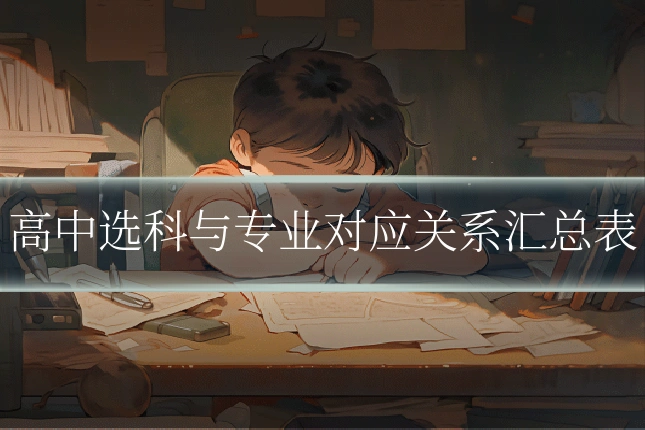 高中选科与专业对应关系汇总表