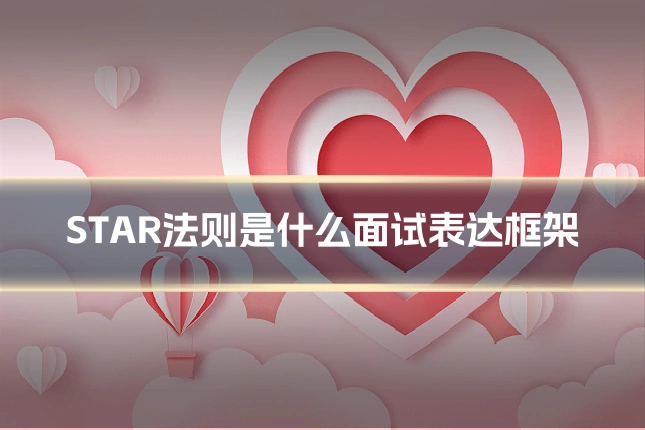 STAR法则是什么面试表达框架