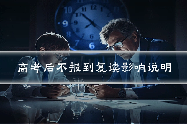 高考后不报到复读影响说明
