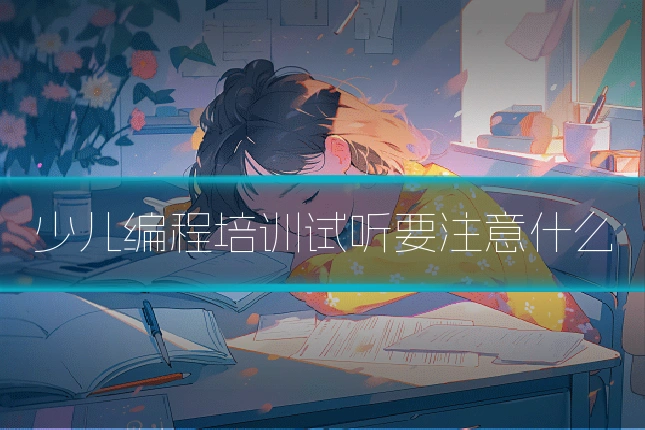 少儿编程培训试听要注意什么