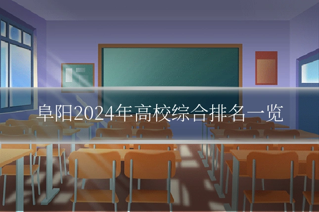 阜阳2024年高校综合排名一览
