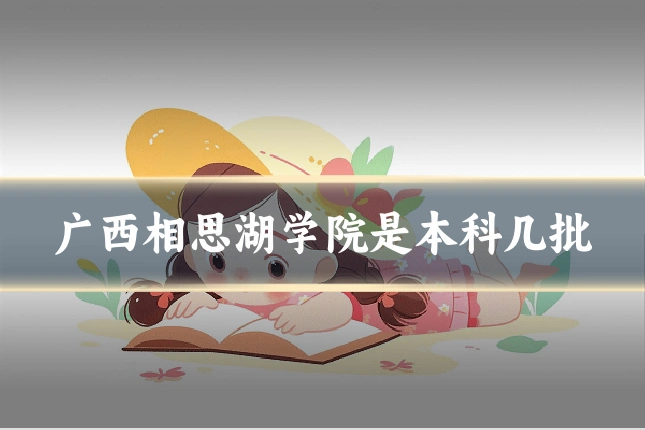 广西相思湖学院是本科几批