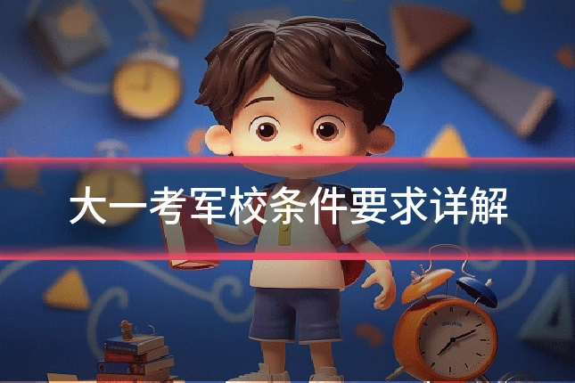 大一考军校条件要求详解