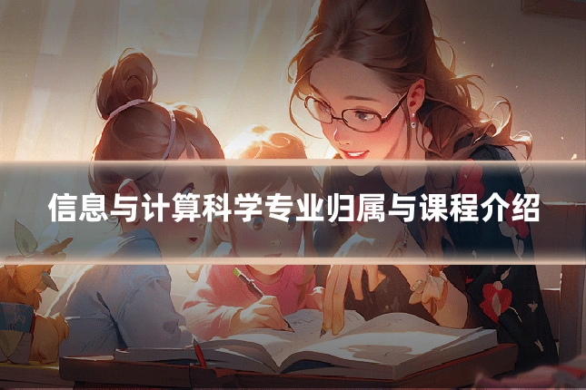 信息与计算科学专业归属与课程介绍