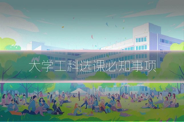 大学工科选课必知事项