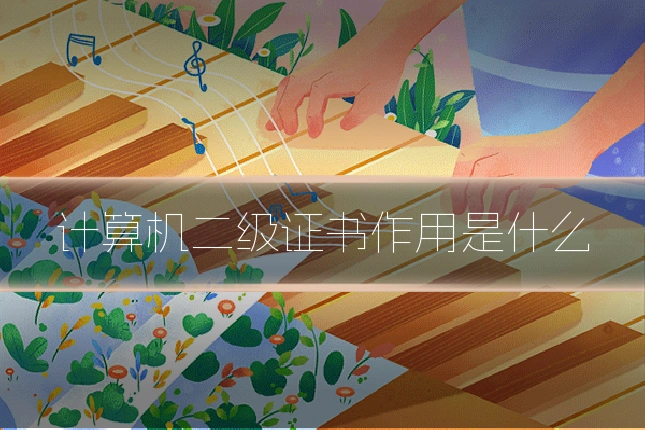 计算机二级证书作用是什么