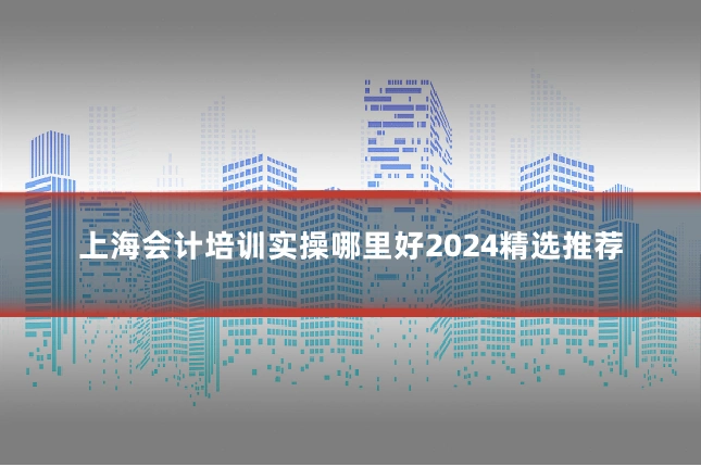 上海会计培训实操哪里好2024精选推荐