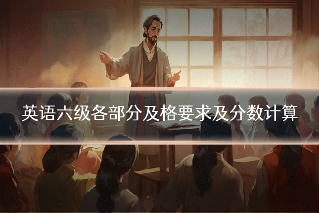 英语六级各部分及格要求及分数计算