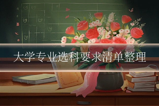 大学专业选科要求清单整理