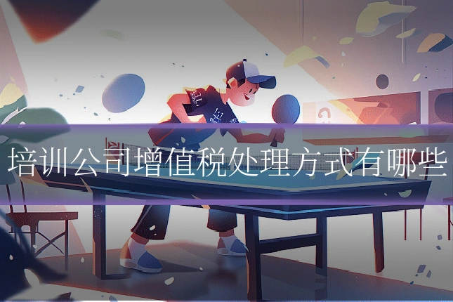 培训公司增值税处理方式有哪些